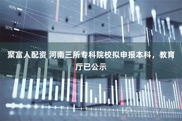 聚富人配资 河南三所专科院校拟申报本科，教育厅已公示
